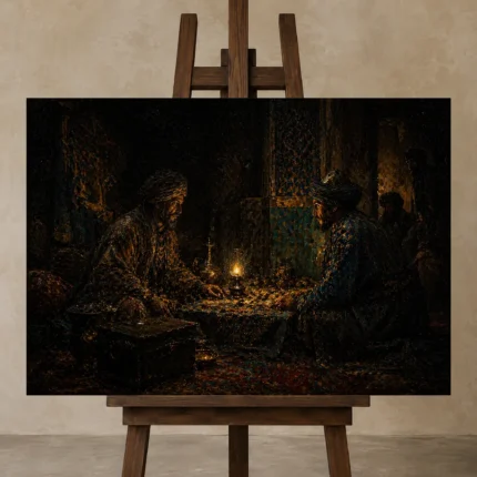 Premium Wall Art Yatay Html Edition one of one – ECHOOFVOL044 shown in Studio Easel