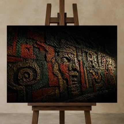 Premium Wall Art Yatay Html Edition one of one – ECHOOFVOL046 shown in Studio Easel