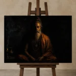 Premium Wall Art Yatay Html Edition one of one – ECHOOFVOL047 shown in Studio Easel