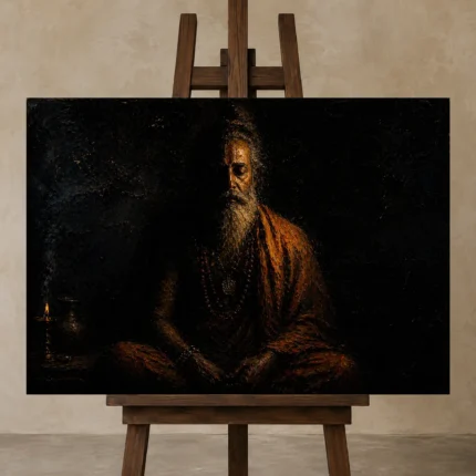 Premium Wall Art Yatay Html Edition one of one – ECHOOFVOL047 shown in Studio Easel