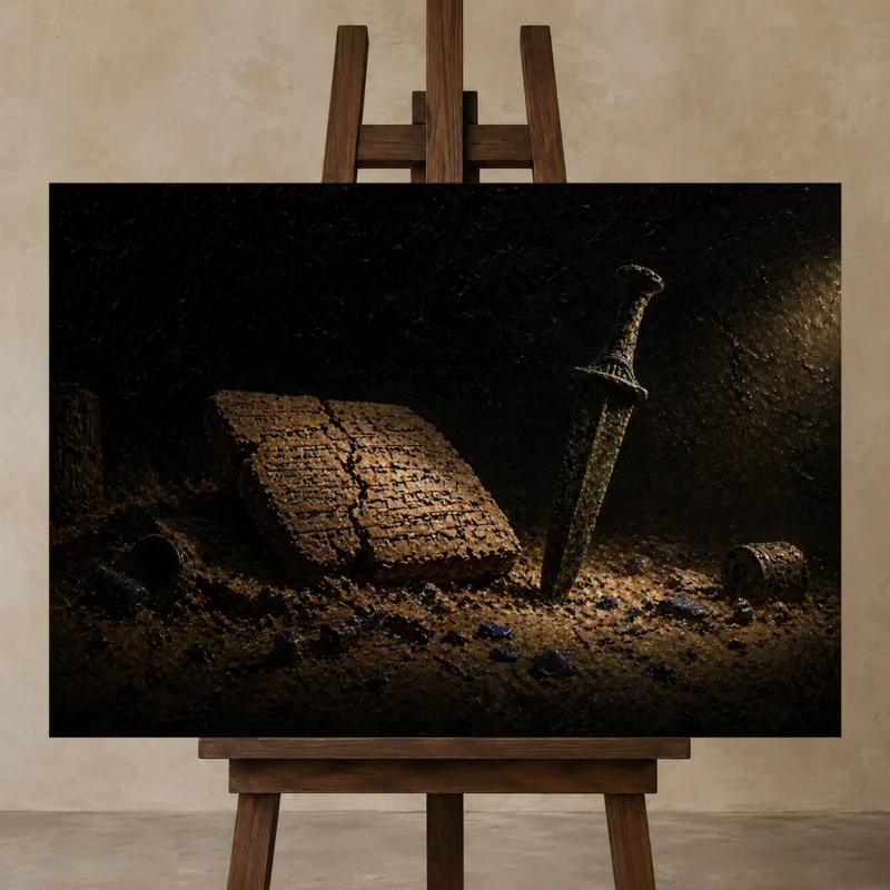 Buried Testament Dark Academia Wall Art One of One Canvas Print