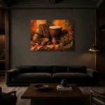 Premium Wall Art Yatay Html Edition – ETNICHWALL0826002 shown in a warm modern interior