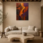 Premium Wall Art Dikey Html Edition – ETNICHWALL0826004 presented in a sophisticated home setting