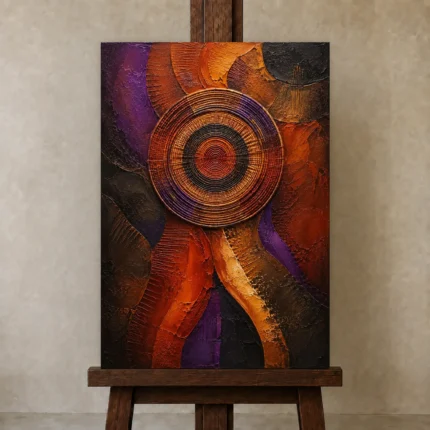 Premium Wall Art Dikey Html Edition – ETNICHWALL0826005 displayed on a studio easel