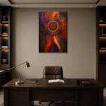 Premium Wall Art Dikey Html Edition – ETNICHWALL0826005 displayed in a contemporary gallery-inspired room