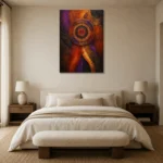 Premium Wall Art Dikey Html Edition – ETNICHWALL0826005 showcased in an elegant minimalist interior