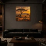 Premium Wall Art Kare Html Edition – ETNICHWALL0826007 shown in a warm modern interior