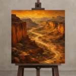 Premium Wall Art Kare Html Edition – ETNICHWALL0826008 displayed on a studio easel