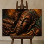 Premium Wall Art Yatay Html Edition – ETNICHWALL0826011 displayed on a studio easel