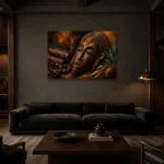 Premium Wall Art Yatay Html Edition – ETNICHWALL0826011 shown in a warm modern interior