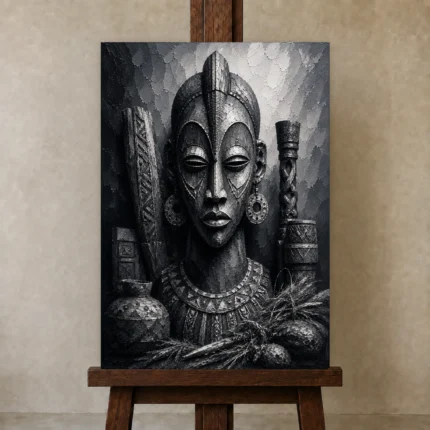 Premium Wall Art Dikey Html Edition – ETNICHWALL0826015 displayed on a studio easel