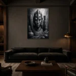 Premium Wall Art Dikey Html Edition – ETNICHWALL0826015 shown in a warm modern interior