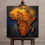 Premium Wall Art Kare Html Edition – ETNICHWALL0826016 displayed on a studio easel