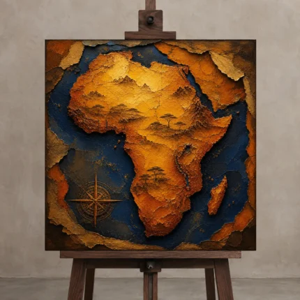 Premium Wall Art Kare Html Edition – ETNICHWALL0826017 displayed on a studio easel