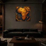 Premium Wall Art Kare Html Edition – ETNICHWALL0826017 shown in a warm modern interior
