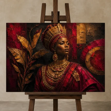 Premium Wall Art Yatay Html Edition – ETNICHWALL0826021 displayed on a studio easel
