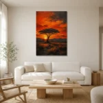 Premium Wall Art Dikey Html Edition – ETNICHWALL0826022 styled in a refined neutral interior