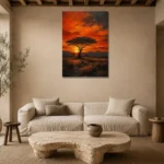 Premium Wall Art Dikey Html Edition – ETNICHWALL0826022 presented in a sophisticated home setting