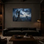 Premium Wall Art Yatay Html Edition – FKOWERWALL0826010 shown in a warm modern interior