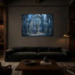 Premium Wall Art Yatay Html Edition – FKOWERWALL0826012 shown in a warm modern interior