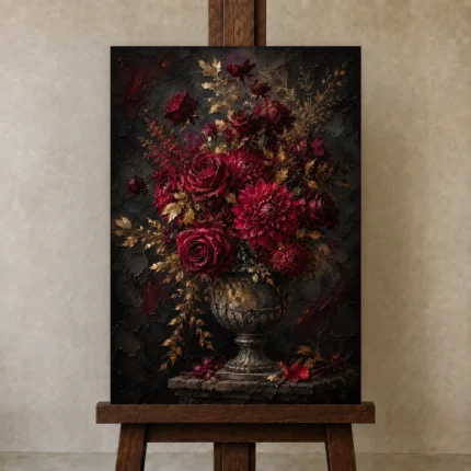 Premium Wall Art Dikey Html Edition – FKOWERWALL0826013 displayed on a studio easel