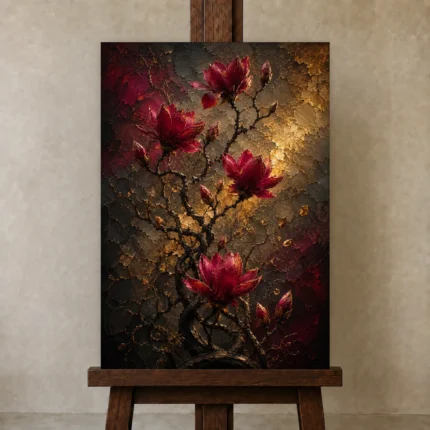 Premium Wall Art Dikey Html Edition – FKOWERWALL0826015 displayed on a studio easel