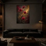 Premium Wall Art Dikey Html Edition – FKOWERWALL0826015 shown in a warm modern interior