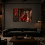 Premium Wall Art Yatay Html Edition – GEISHA0826003 shown in a warm modern interior