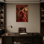 Premium Wall Art Dikey Html Edition – GEISHA0826004 displayed in a contemporary gallery-inspired room
