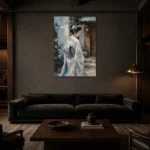 Premium Wall Art Dikey Html Edition – GEISHA0826013 shown in a warm modern interior