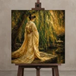 Premium Wall Art Kare Html Edition – GEISHA0826017 displayed on a studio easel
