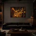 Premium Wall Art Yatay Html Edition – GEISHA0826020 shown in a warm modern interior