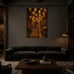 Premium Wall Art Dikey Html Edition – GEISHA0826023 shown in a warm modern interior