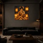 Premium Wall Art Kare Html Edition – GEISHA0826025 shown in a warm modern interior
