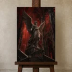 Premium Wall Art Dikey Html Edition – GOTHIC0826004 displayed on a studio easel