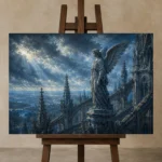 Premium Wall Art Yatay Html Edition – GOTHIC0826010 displayed on a studio easel