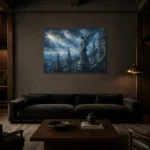 Premium Wall Art Yatay Html Edition – GOTHIC0826010 shown in a warm modern interior