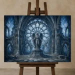 Premium Wall Art Yatay Html Edition – GOTHIC0826012 displayed on a studio easel