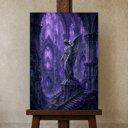 Premium Wall Art Dikey Html Edition – GOTHIC0826014 displayed on a studio easel