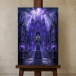 Premium Wall Art Dikey Html Edition – GOTHIC0826015 displayed on a studio easel