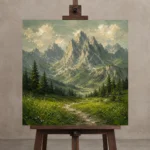 Premium Wall Art Kare Html Edition – KIDSROOM0826007 displayed on a studio easel