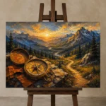 Premium Wall Art Yatay Html Edition – KIDSROOM0826010 displayed on a studio easel