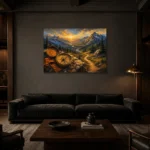 Premium Wall Art Yatay Html Edition – KIDSROOM0826010 shown in a warm modern interior