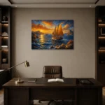 Premium Wall Art Yatay Html Edition – KIDSROOM0826011 displayed in a contemporary gallery-inspired room