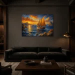 Premium Wall Art Yatay Html Edition – KIDSROOM0826011 shown in a warm modern interior