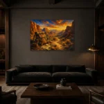 Premium Wall Art Yatay Html Edition – KIDSROOM0826012 shown in a warm modern interior
