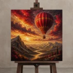 Premium Wall Art Kare Html Edition – KIDSROOM0826017 displayed on a studio easel
