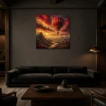 Premium Wall Art Kare Html Edition – KIDSROOM0826017 shown in a warm modern interior