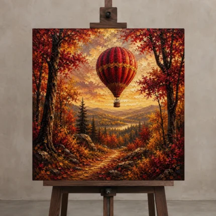 Premium Wall Art Kare Html Edition – KIDSROOM0826018 displayed on a studio easel