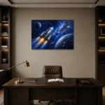 Premium Wall Art Yatay Html Edition – KIDSROOM0826019 displayed in a contemporary gallery-inspired room